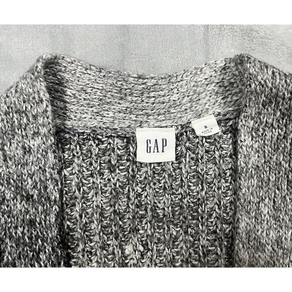 GAP Womens Small Gray Ombre Long Sleeve Thigh-Length Open Cardigan Lagenlook - Picture 3 of 12